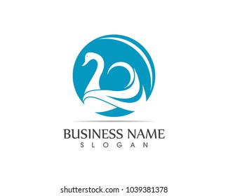 Swan logo design template