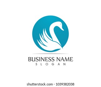 Swan logo design template