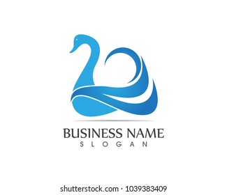 Swan logo design template