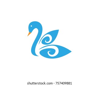 Swan logo design template