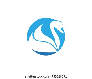 Swan logo design template