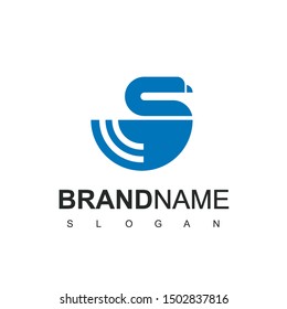 Swan Logo Design Template, Bird Symbol