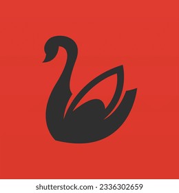 Design-Vorlage für das Logo schwenken. Konzept des Swan-Logos Design des Tierlogos