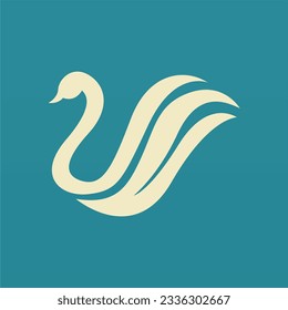 Swan logo design template. Swan logo concept. Animal logo design concept