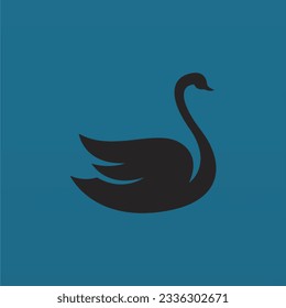 Design-Vorlage für das Logo schwenken. Konzept des Swan-Logos Design des Tierlogos