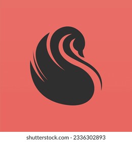 Plantilla de diseño del logotipo de cisnes. Concepto del logo de Swan. Concepto de diseño de logotipo animal