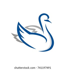 Swan logo design template vector