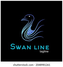 Diseño del logo de Swan, este logo inspirado en swan.