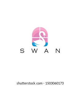 The Swan Logo Design Vector