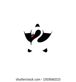 The Swan Logo Design Vector
