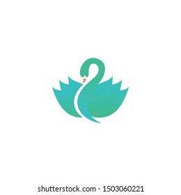 The Swan Logo Design Vector