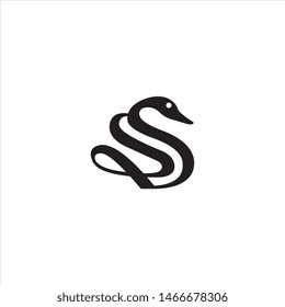 Swan logo design vector concept.