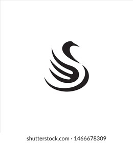 Swan logo design vector concept.