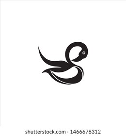 Swan logo design vector concept.