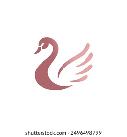 Swan logo design vector icon with elegan concept