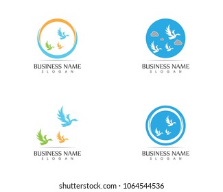 Swan logo design vector illustration