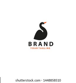 Swan logo design - vector illustration