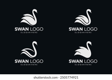 Swan logo design vector illustration with creative idea