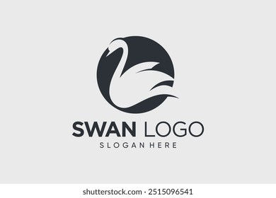 Swan-Logo-Design, Vektorgrafik mit kreativer Idee