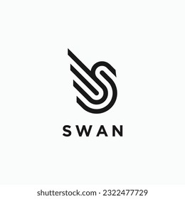 Schwan-Logo-Design, Vektorgrafik