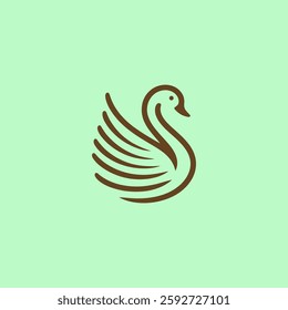Swan Logo – A graceful swan logo capturing elegance, beauty, and serenity.