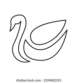 swan logo gradient design template icon element
