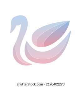 swan logo gradient design template icon element