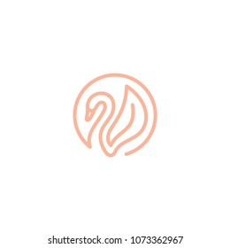 Swan logo and icon concept. Vector. Elegant and mature logo.