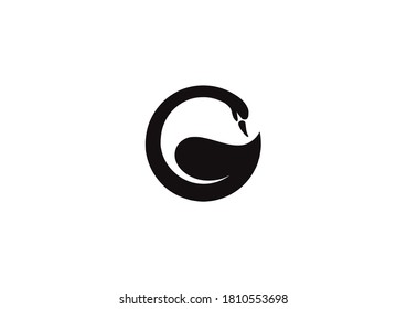 Swan logo icon design template elements - vector sign. Business card templates.