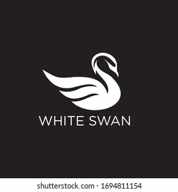 Plantilla vectorial de diseño de icono de logotipo de Swan