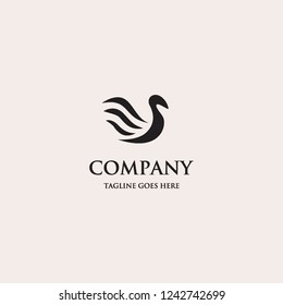 swan logo icon template
