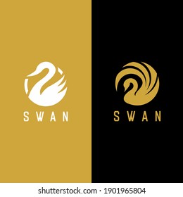 logotipo, icono y plantilla de swan