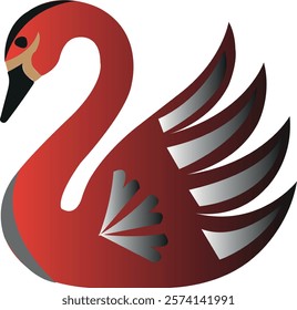 Swan logo icon vector .
