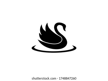 diseño vectorial de iconos de logotipo de swan