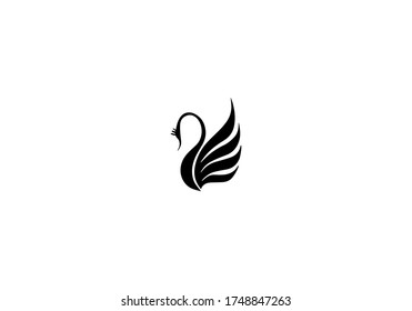 swan logo icon vector design