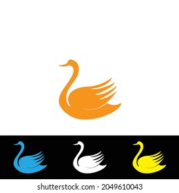 diseño de ilustración de vector de icono de swan