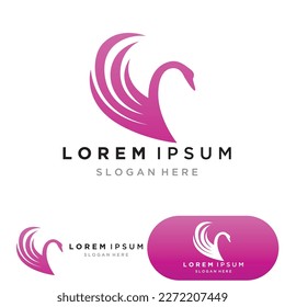 Swan-Logo-Symbol Vektorgrafik-Design-Vorlage.elegantes Logo für Schwanenvögel