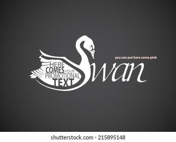 Swan logo illustration design vector