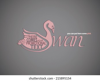 Swan logo illustration design vector