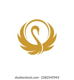 Swan logo images illustration design