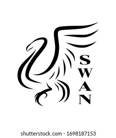 Illustration zur Vektorillustration von Swan-Logos