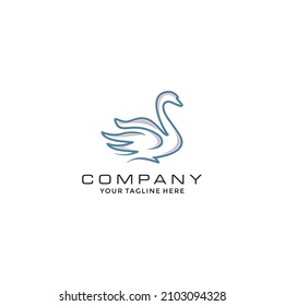 Swan logo of swan logotype vector illustration.