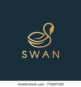 Swan logo. Luxury logo 