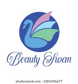 Swan Logo Mascot Design suit for jewelry, spa, salon and beauty cara company