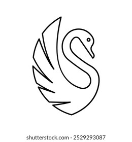 Swan logo. Swan Minimalist Logo Design