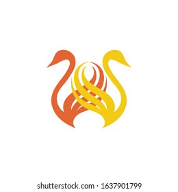 Swan logo Premium and symbol Vector 