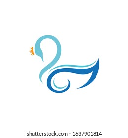 Swan logo Premium and symbol Vector 