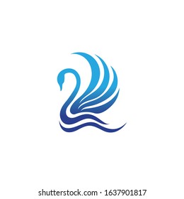 Swan logo Premium and symbol Vector 