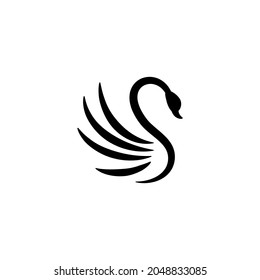 swan logo simple clean and elegance
