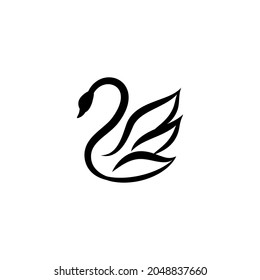 swan logo simple clean and elegance